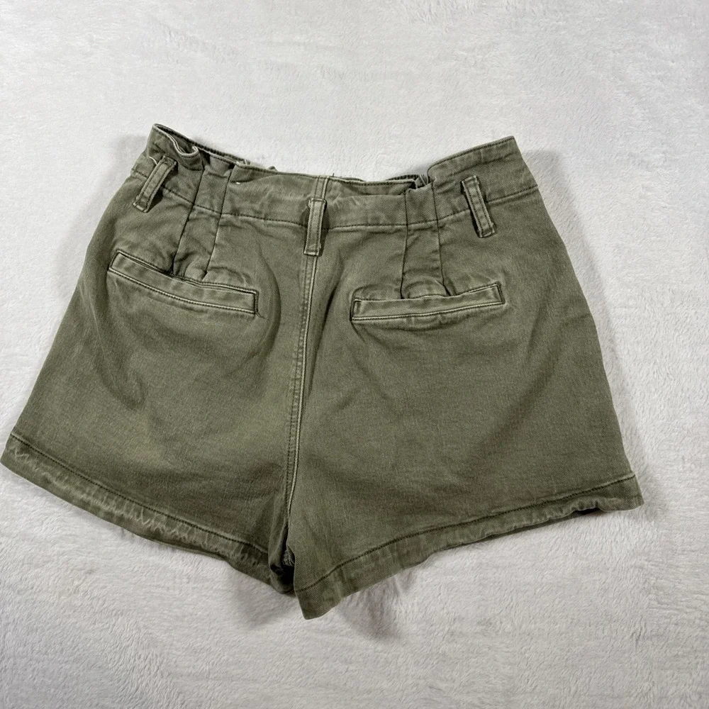 American Eagle Women's 6 Green Gray‎ Shorts Stretch Cotton Blend